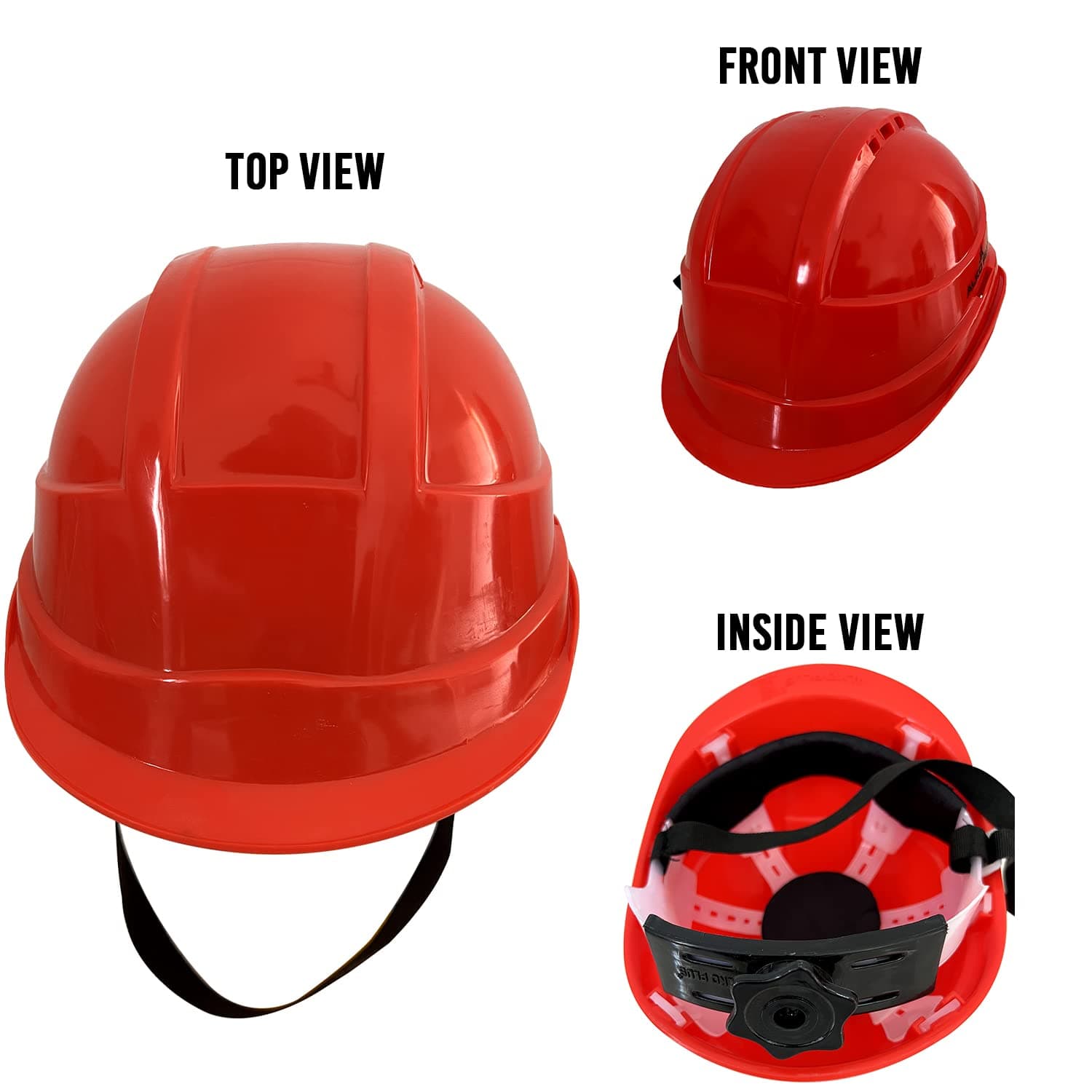 LADWA Red Heavy Duty Safety Director Helmet Head Protection for Outdoor Work Head Safety Hat with ISI Mark (Pack of 25) view 4