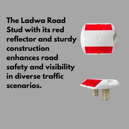 High-Quality Ladwa Road Stud with Red Reflector and Shank - P-1 Ensuring Safety and Visibility view 2