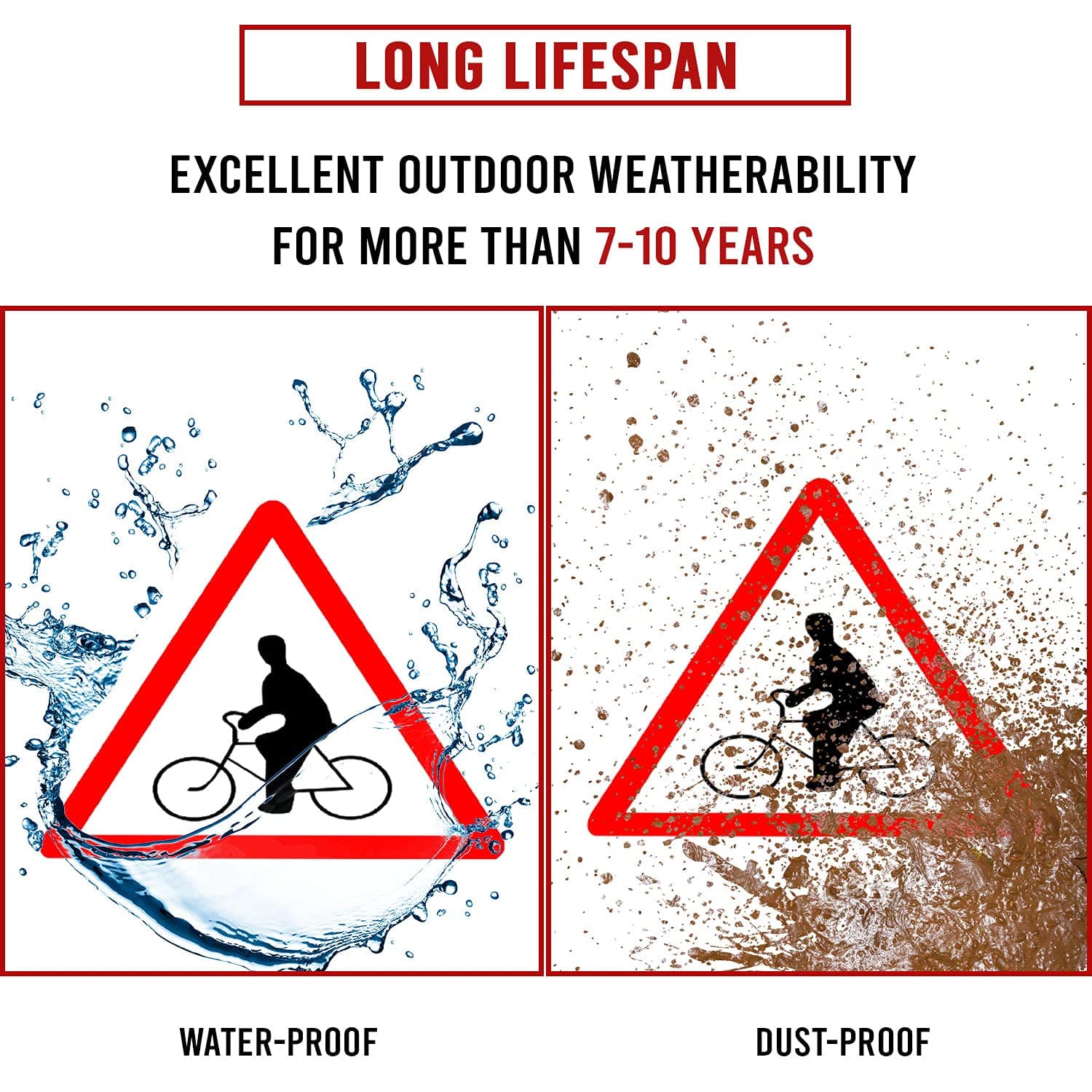 LADWA Triangle Signage 600mm - Cycle Crossing view 3
