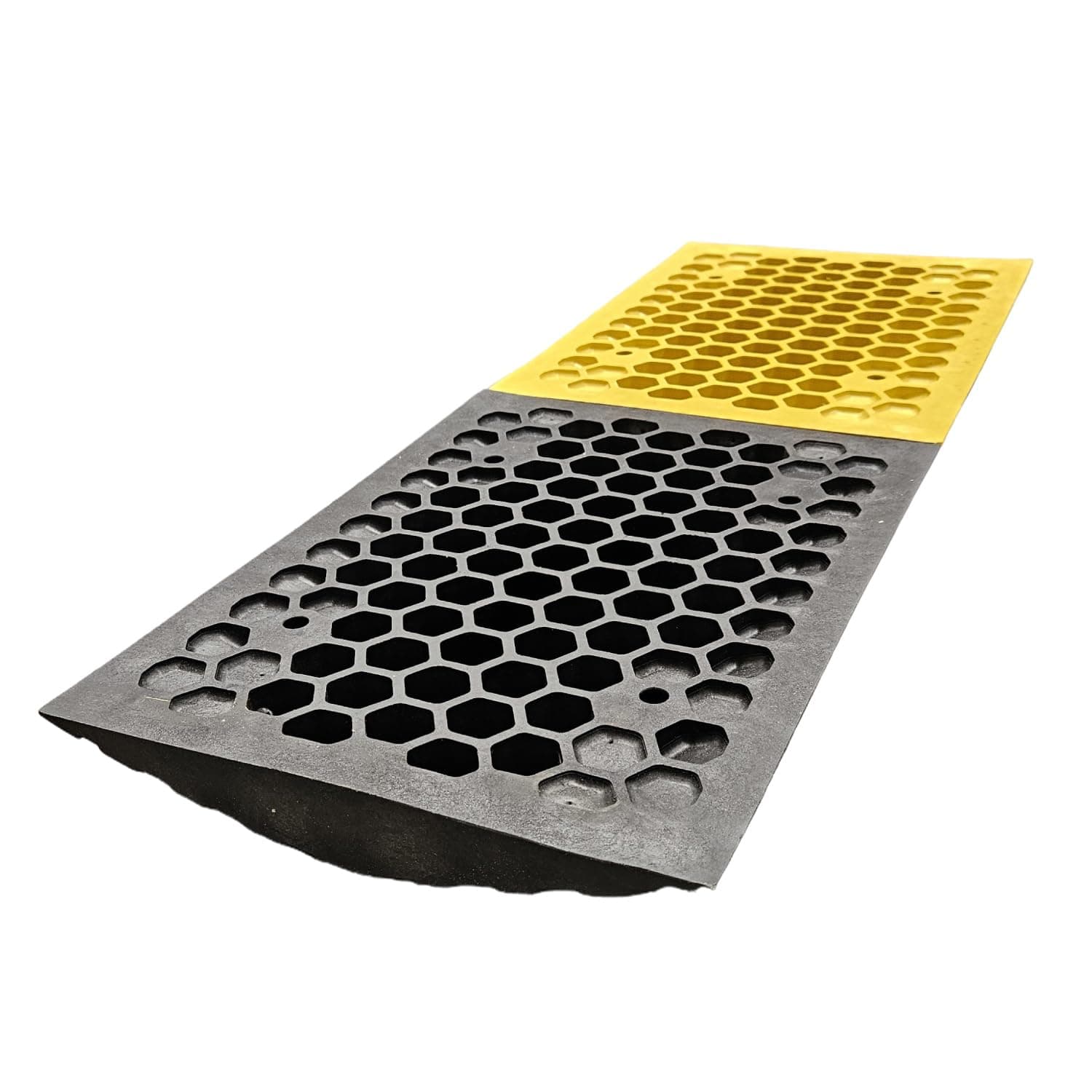 LADWA 75mm Arrow Rubber Speed Breaker – 1 Meter Modular Road Hump (1 Yellow & 1 Black) – Heavy-Duty Unbreakable Traffic Calming Bump for Parking, Roads & Industrial Use view 2