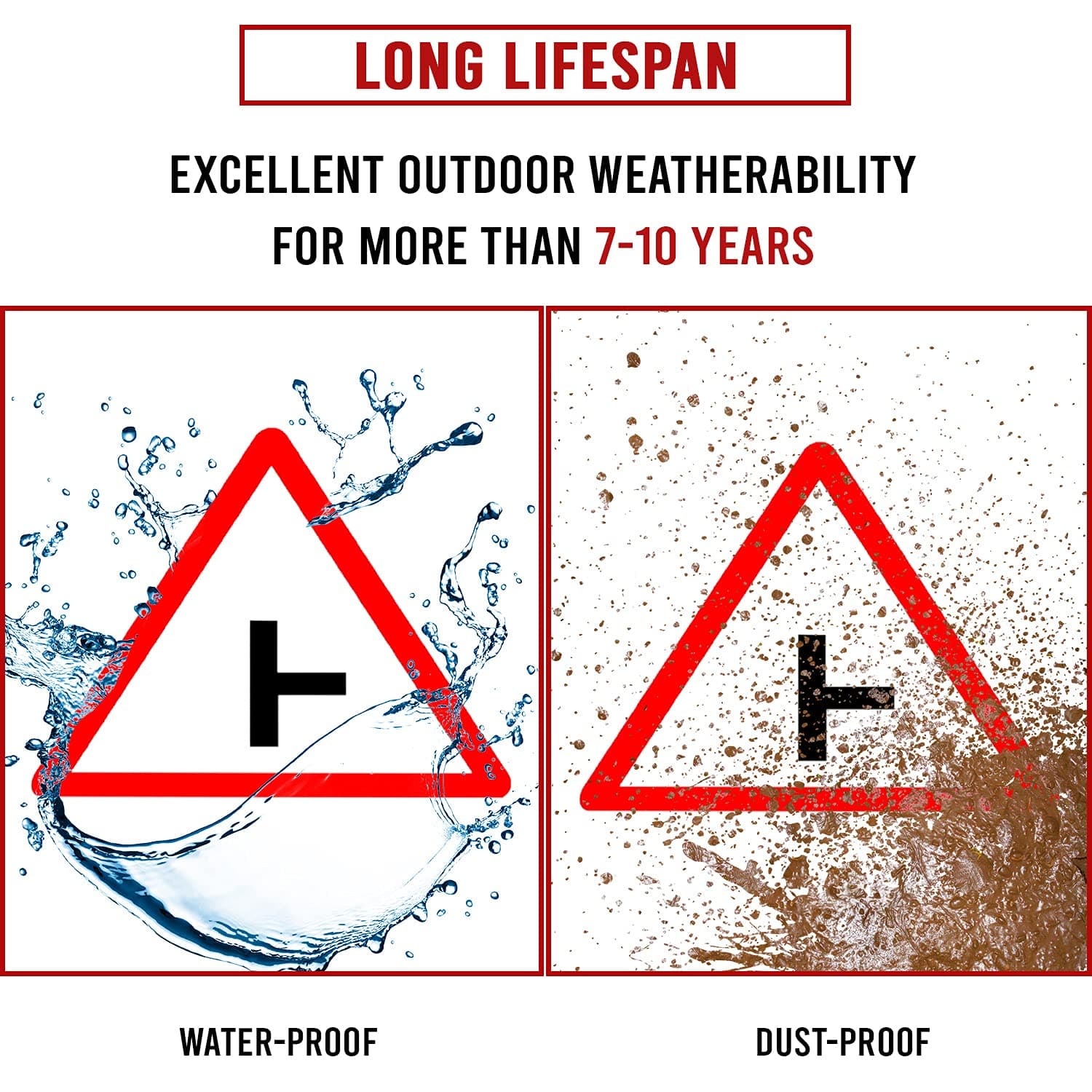 LADWA Triangle Signage 600mm - Side Road Right view 3