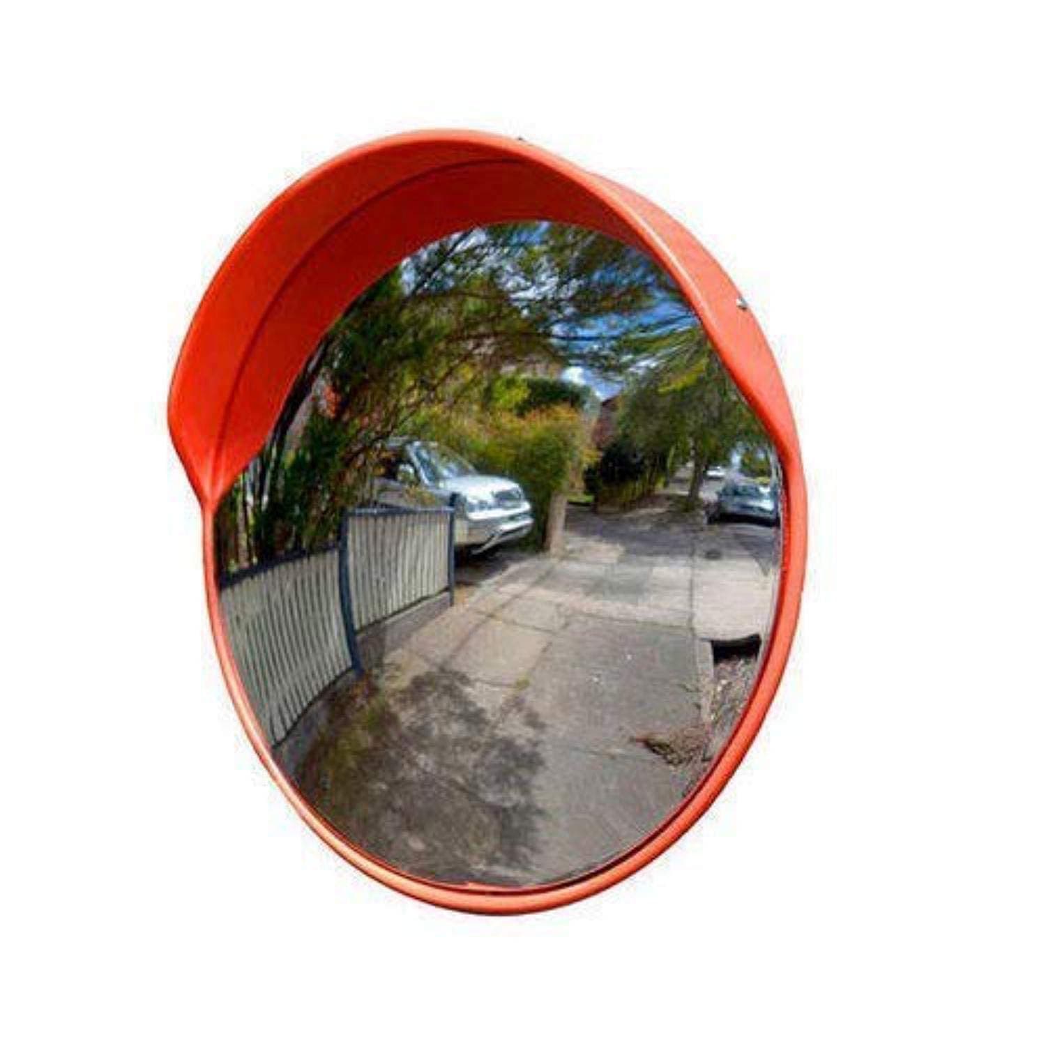 LADWA Unbreakable 24 Inch/600mm Diameter Wide Angle Convex Mirror/Security Mirror/Traffic Mirror for Road Safety with Installation Kit & Adjustable Fixing Bracket (Nuts & Bolts) (Pack of 6)