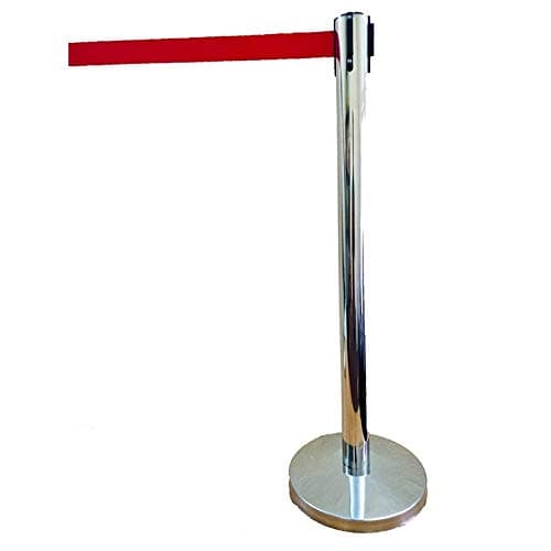 LADWA 202 grade Belt Post (Red) | Stanchions | Belt Stanchions | Barrier Stanchions | Q Please (Q Manager) | Queue Manager | Crowd Manager | Pack of 1