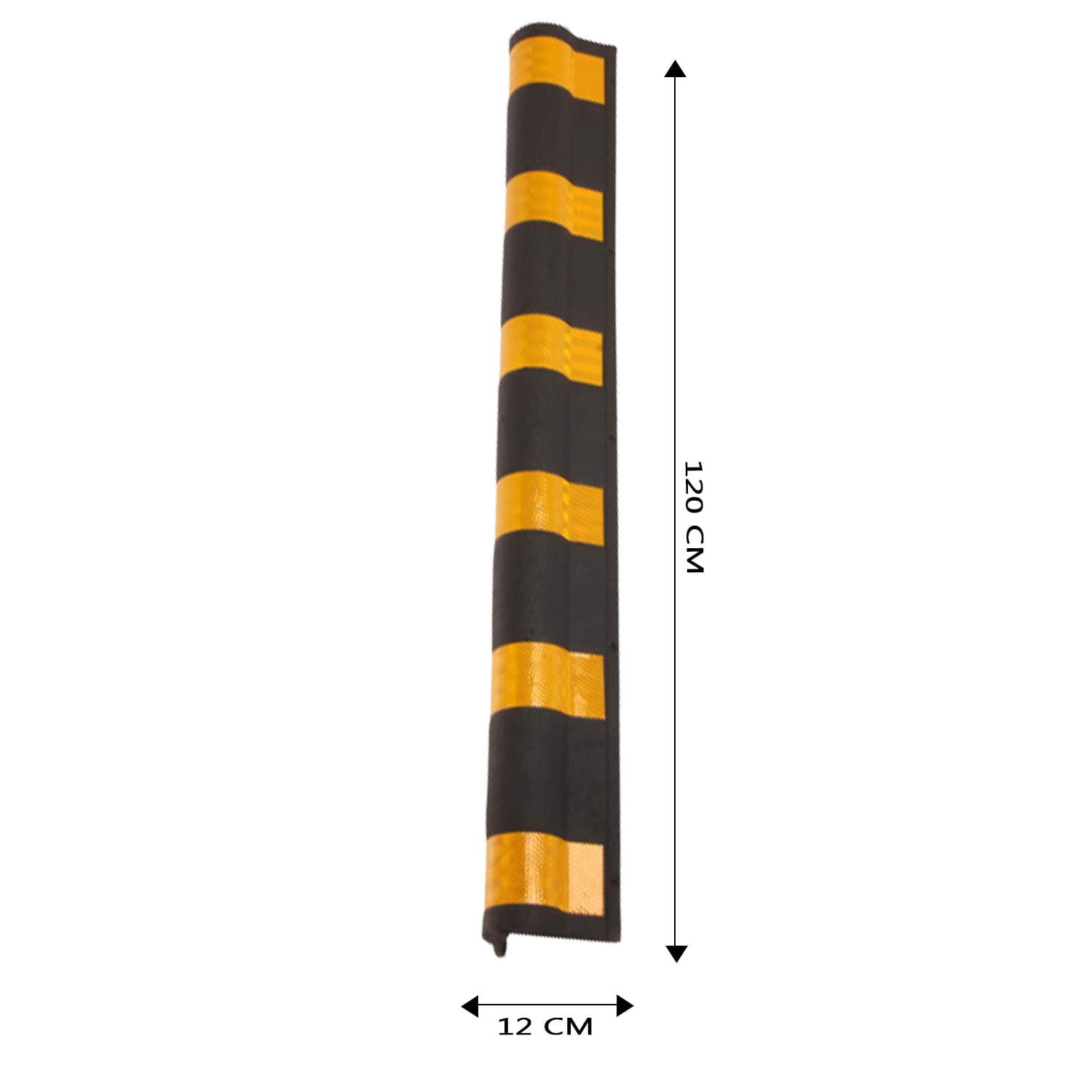 LADWA 1000mm, 20 Pieces Parking Safety Pillar Guard, Rubber Corner Bounce Shaped Guard with Yellow Reflective Tapes For High Visibility view 4