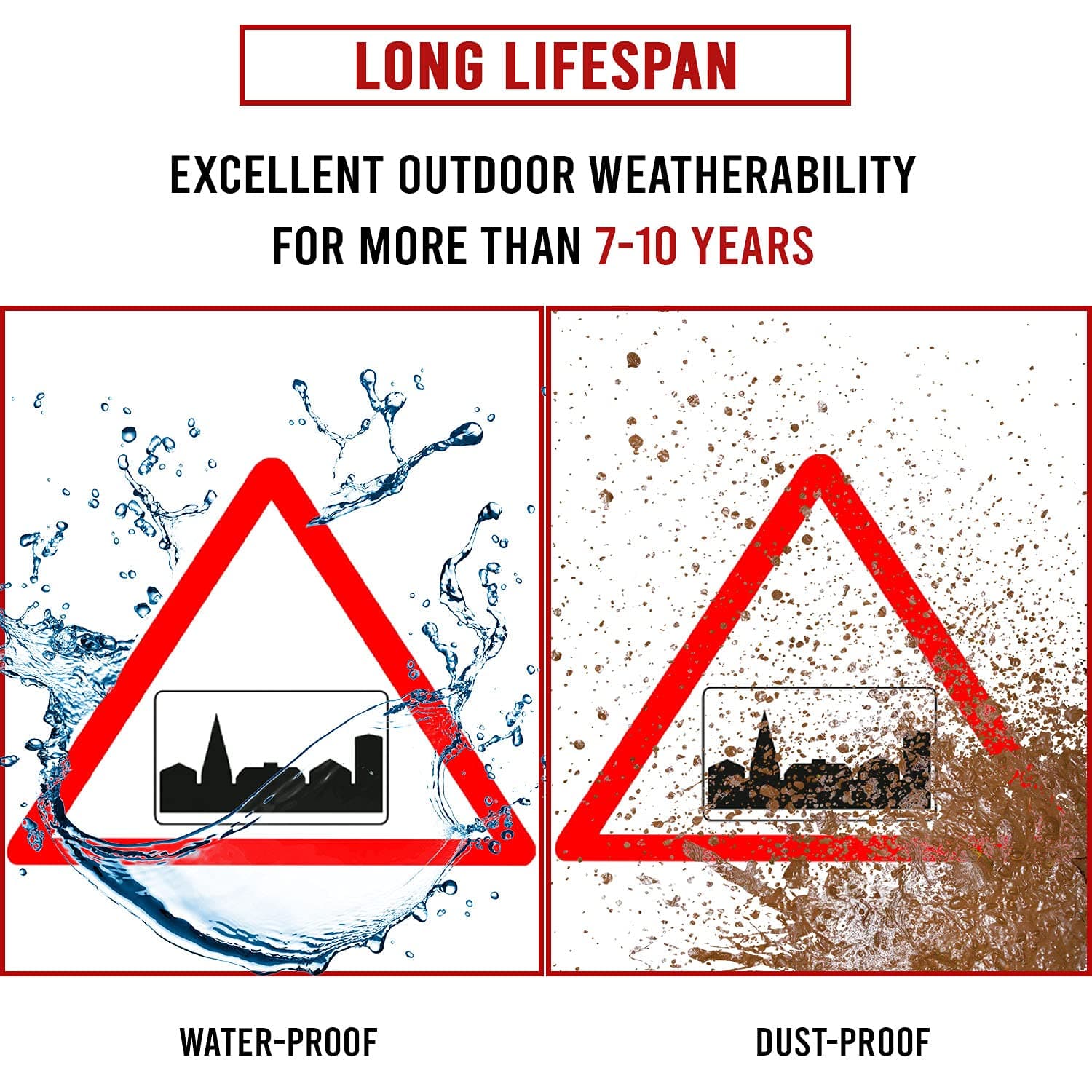 LADWA Triangle Signage 600mm - Built Up Area view 3