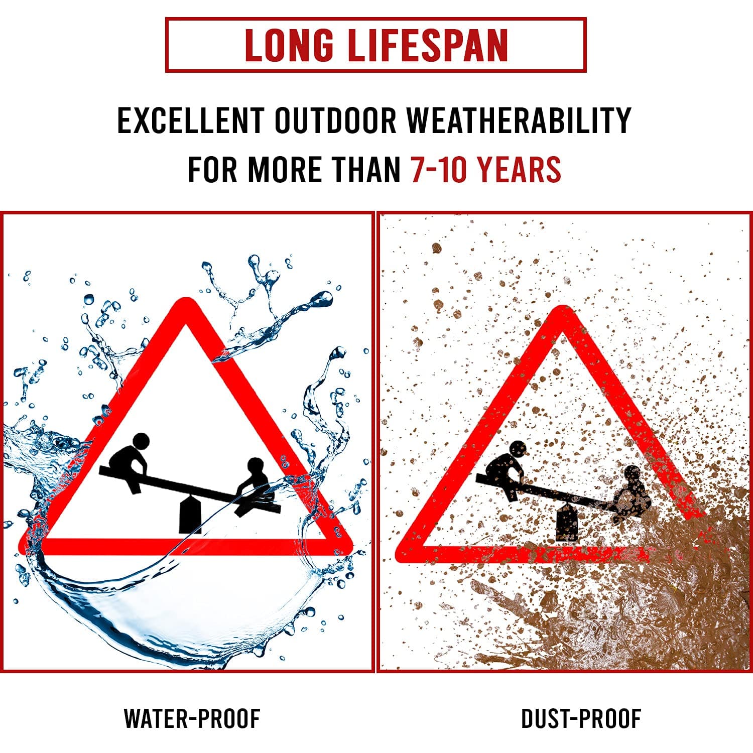 LADWA Triangle Signage 600mm - Playground Ahead view 3