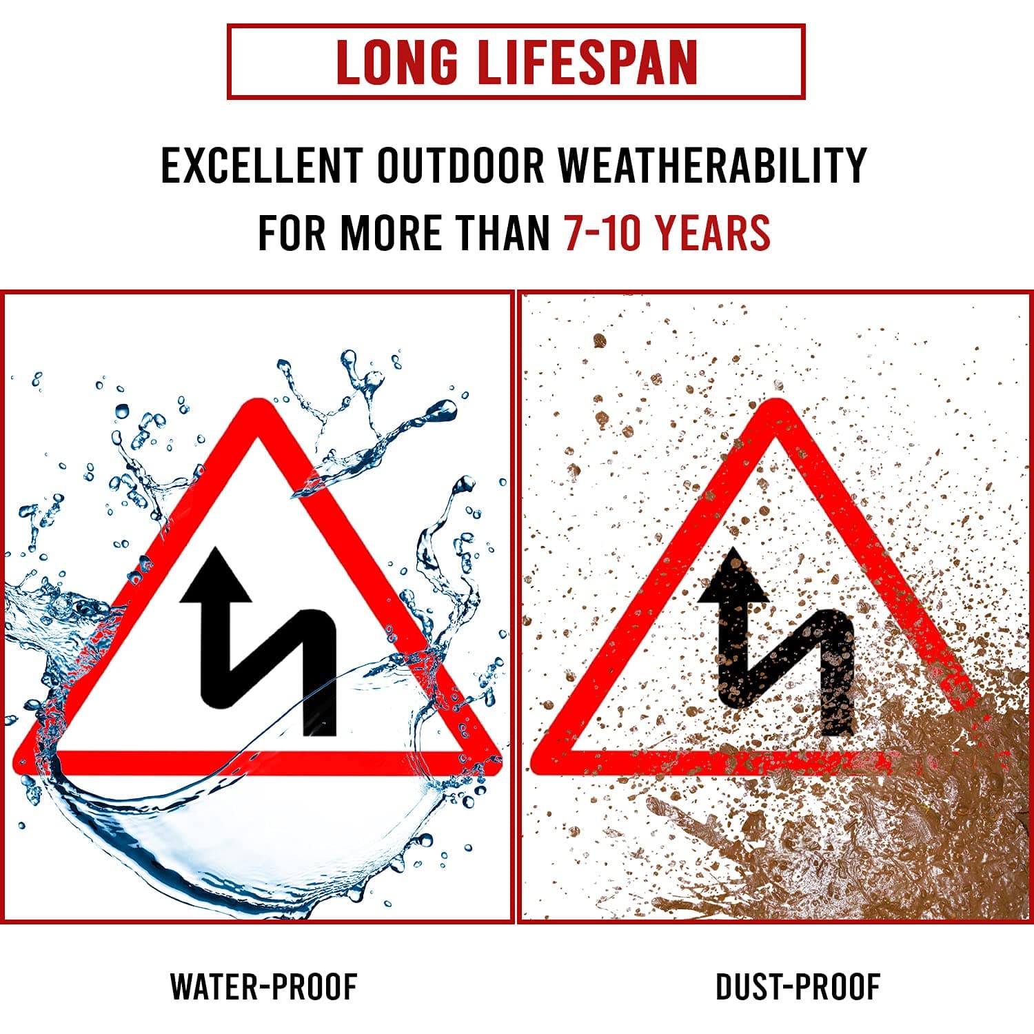 LADWA Triangle Signage 600mm - Left Reverse Bend view 3