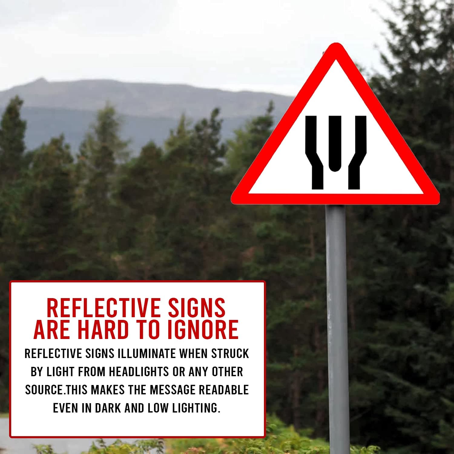 LADWA Triangle Signage 600mm - End Of Dual Carrigeway view 5