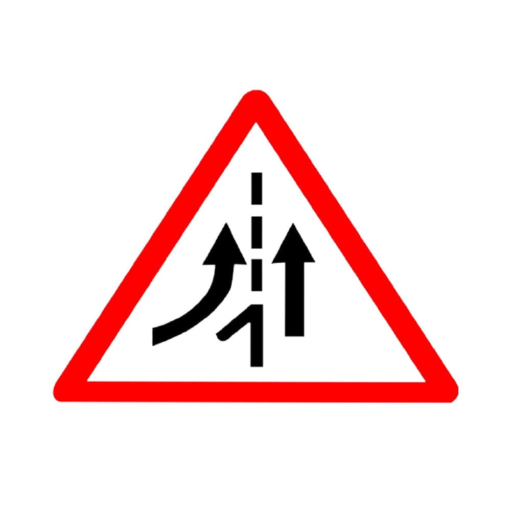 LADWA Triangle Signage 600mm - Merging Traffic Ahead