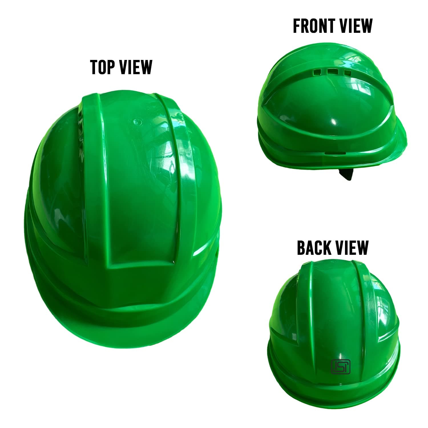 LADWA Green Heavy Duty Safety Director Helmet Head Protection for Outdoor Work Head Safety Hat with ISI Mark (Pack of 25) view 2