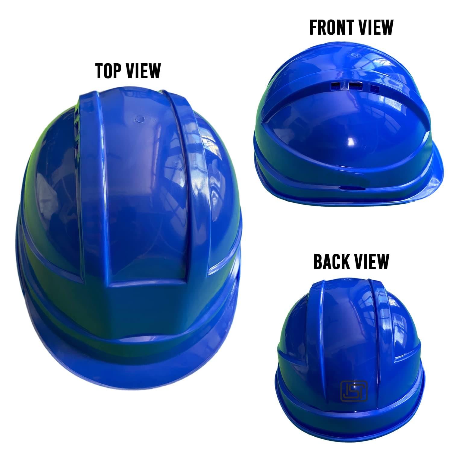 LADWA Blue Heavy Duty Safety Director Helmet Head Protection for Outdoor Work Head Safety Hat with ISI Mark (Pack of 20) view 2