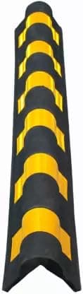 LADWA 1000 mm 6 Pieces Parking Safety Pillar Guard, Rubber Corner Bounce Shaped Guard with Yellow Reflective Tapes for High Visibility - (Pack of 6). view 5