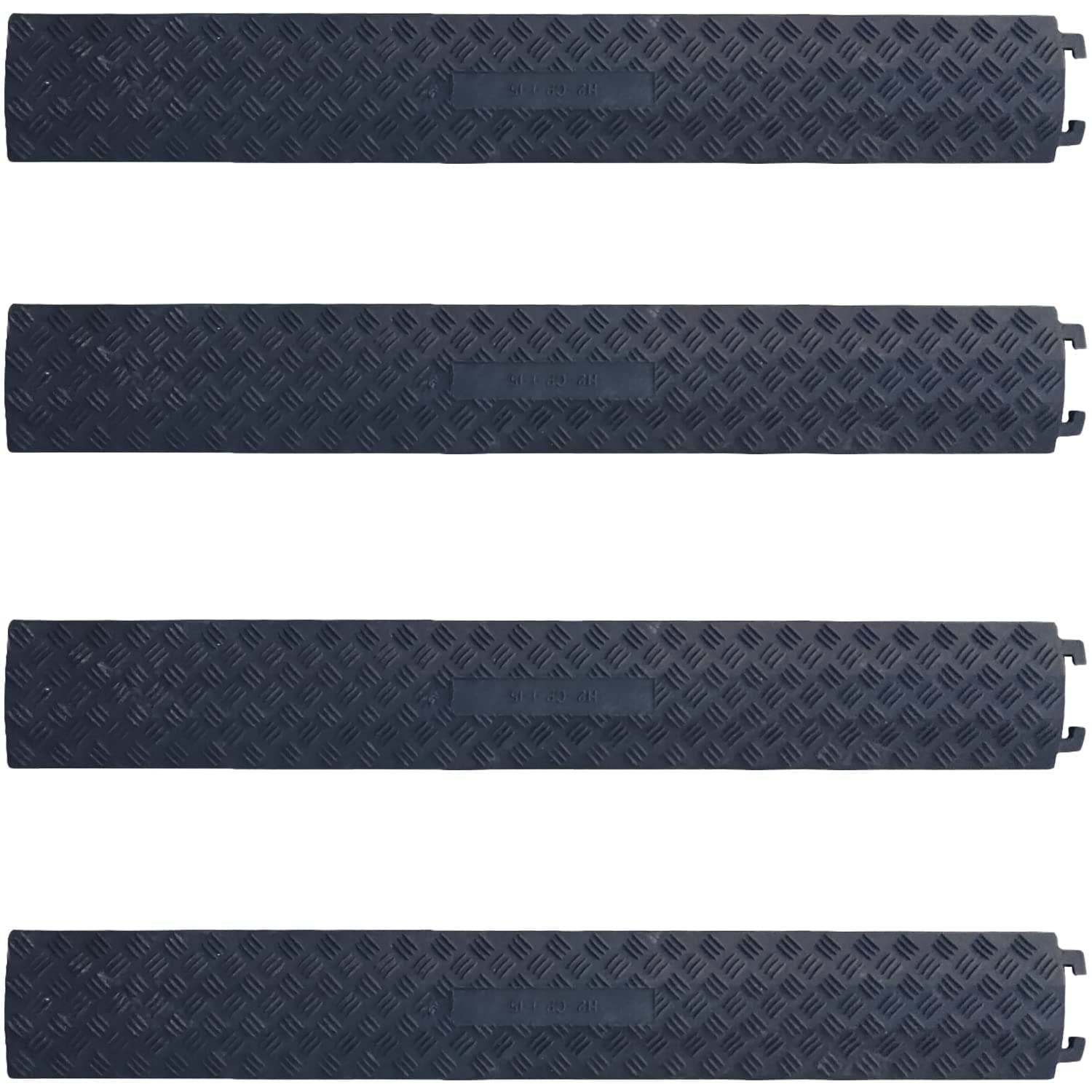 Ladwa Heavy Duty Rubber Cable Protector Bump/Hump Speed Breaker Heavy Duty Hose Cable Track Protector Protective Cover Wires Concealer Floor Cord Cover Cord Protector Black Small (Pack of - 4)