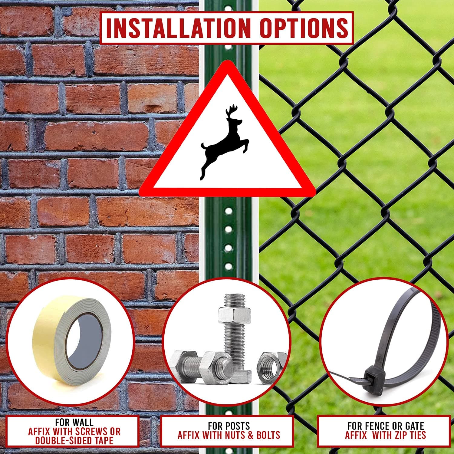 LADWA Triangle Signage 600mm - Wild Animals view 2