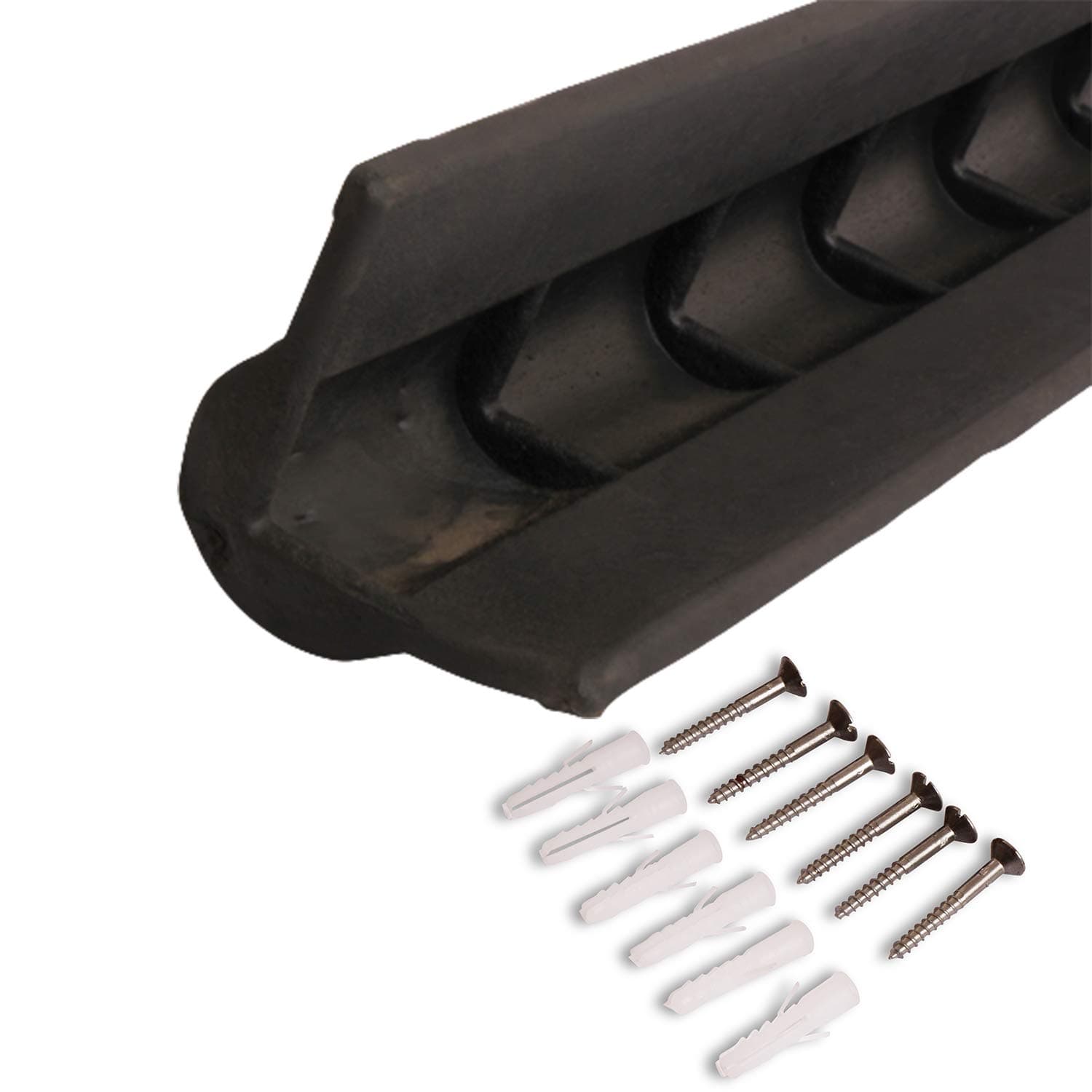 LADWA 1000mm, 20 Pieces Parking Safety Pillar Guard, Rubber Corner Bounce Shaped Guard with Yellow Reflective Tapes For High Visibility view 5