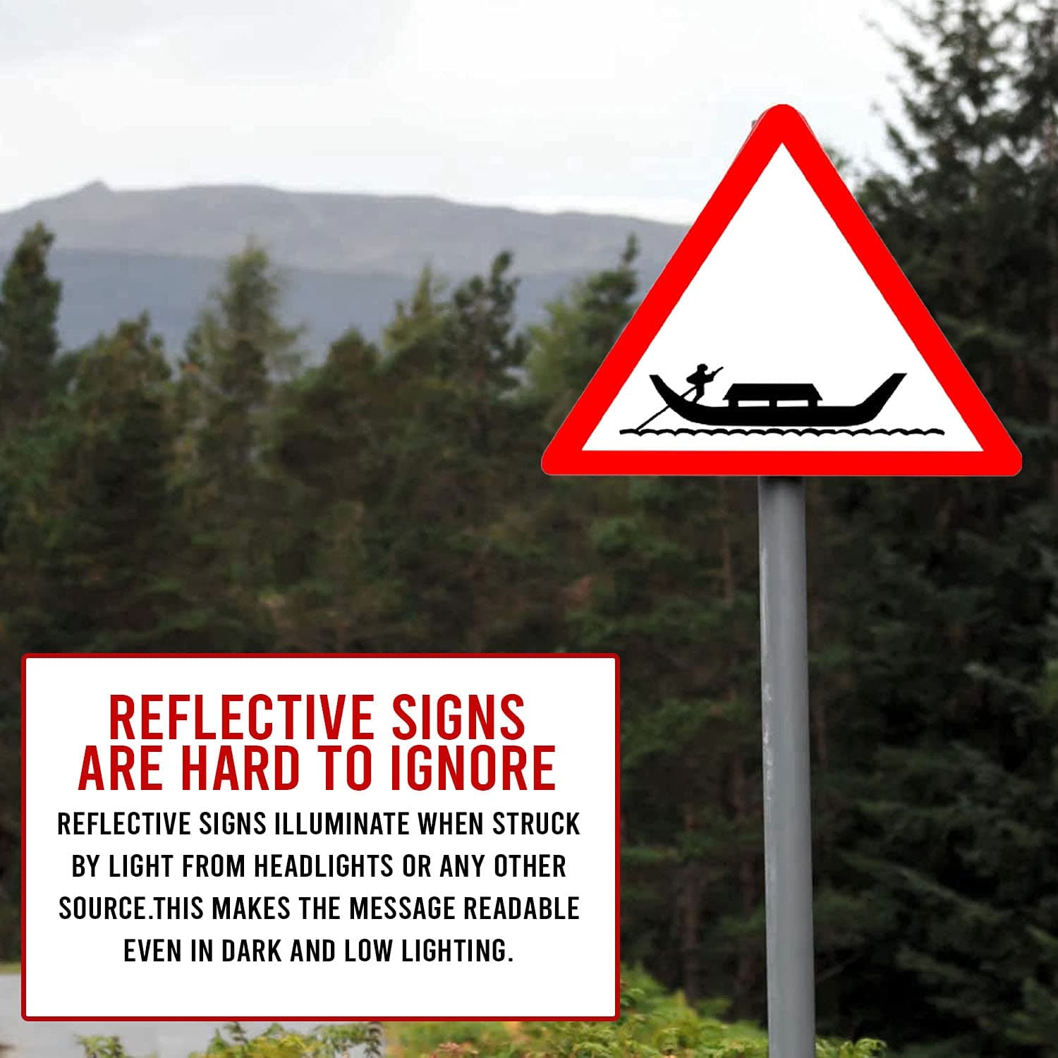 LADWA Triangle Signage 600mm - Ferry view 5