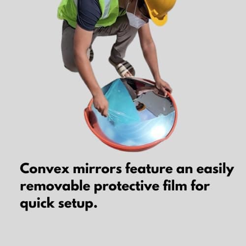 LADWA 2 Pcs Unbreakable 24 Inch/600Mm Diameter Wide Angle Convex Mirror/Security Mirror/Traffic Mirror For Road Safety With Installation Kit&Adjustable Fixing Bracket(Nuts&Bolts,Pack Of 2) inside view 4