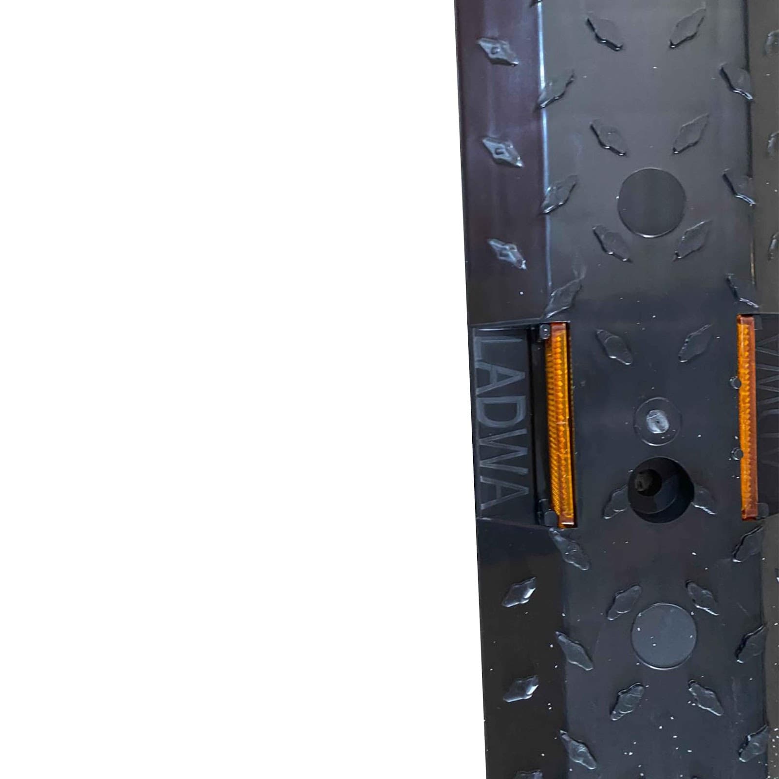 LADWA Plastic Rumblers with Reflector – Heavy-Duty Interlocking Speed Bump, Black & Yellow Cable Protector for Road Safety, Anti-Slip Design – 7 Meter view 3