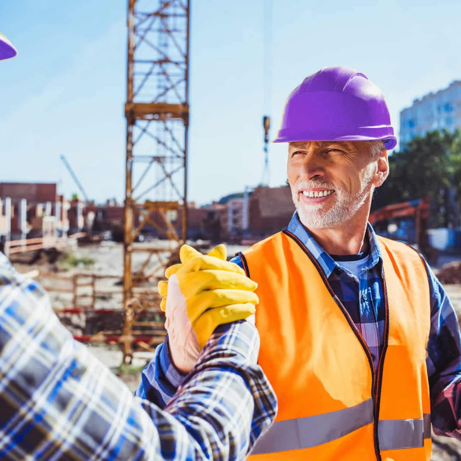 LADWA Purple Heavy Duty Safety Director Helmet Head Protection for Outdoor Work Head Safety Hat with ISI Mark (Pack of 2) view 4