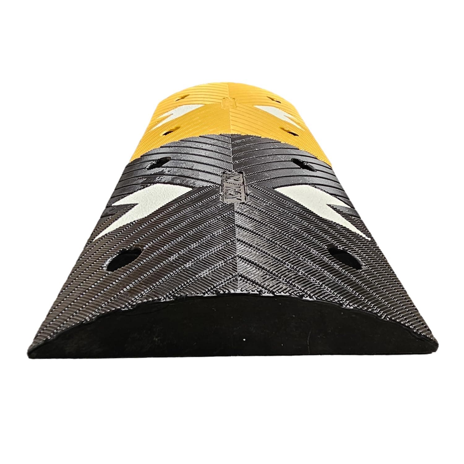 LADWA 75mm Arrow Rubber Speed Breaker – 1 Meter Modular Road Hump (1 Yellow & 1 Black) – Heavy-Duty Unbreakable Traffic Calming Bump for Parking, Roads & Industrial Use
