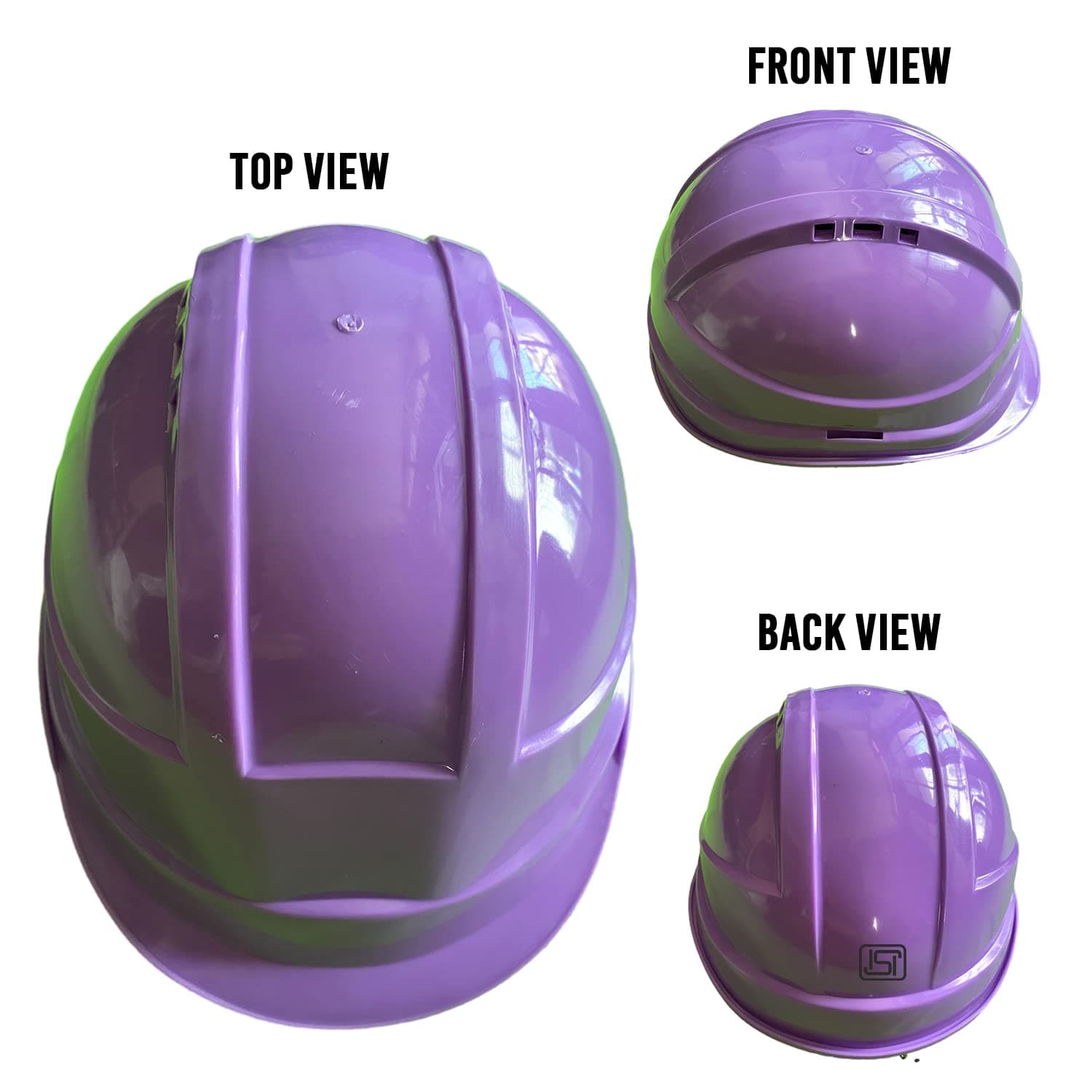 LADWA Purple Heavy Duty Safety Director Helmet Head Protection for Outdoor Work Head Safety Hat with ISI Mark (Pack of 2) view 2