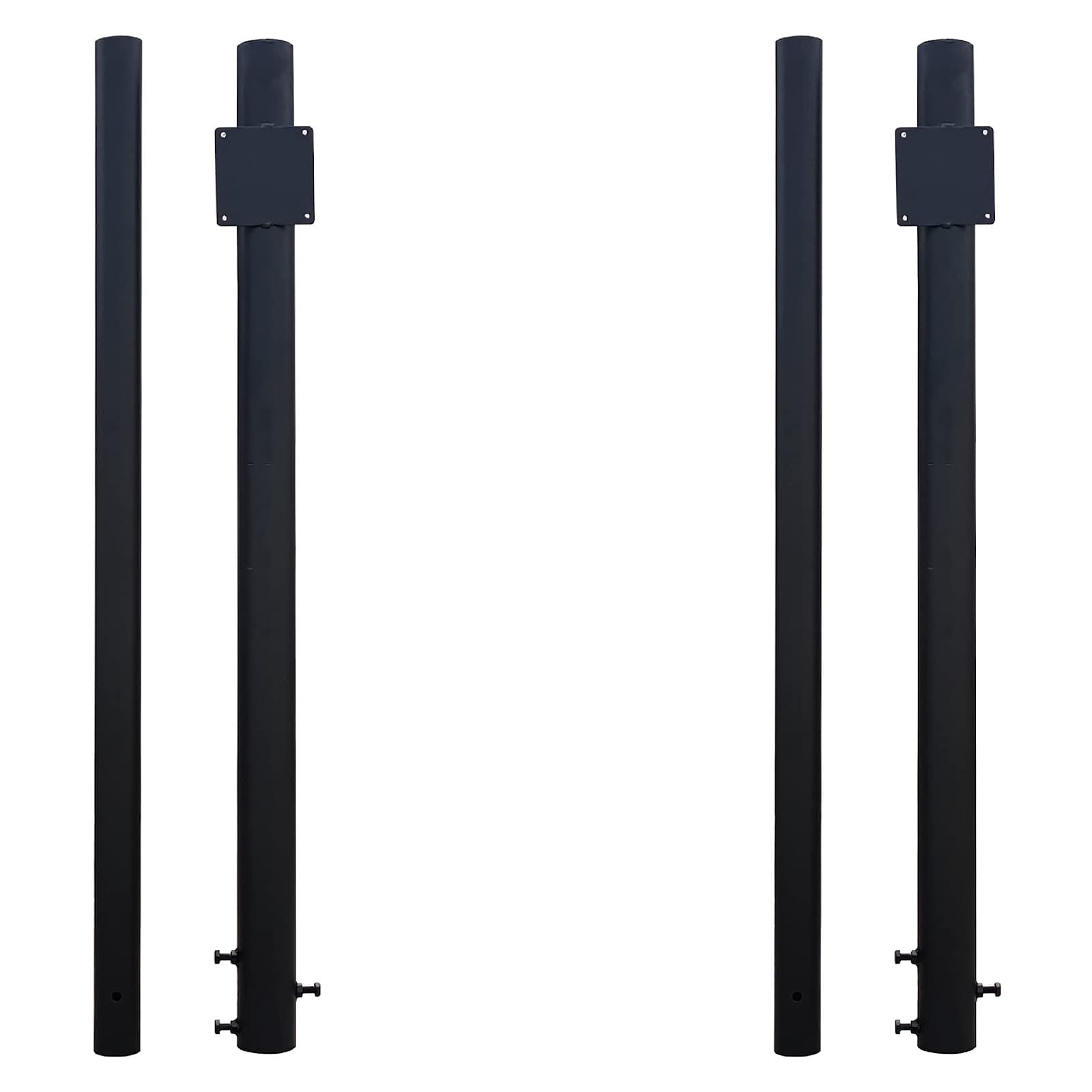 Ladwa Height Adjustable Concreting (Cement/Jelly Mix) Black Pole For Safety 32Inch, 40Inch Convex Mirror & Road/Other Signboards P-2 view 4