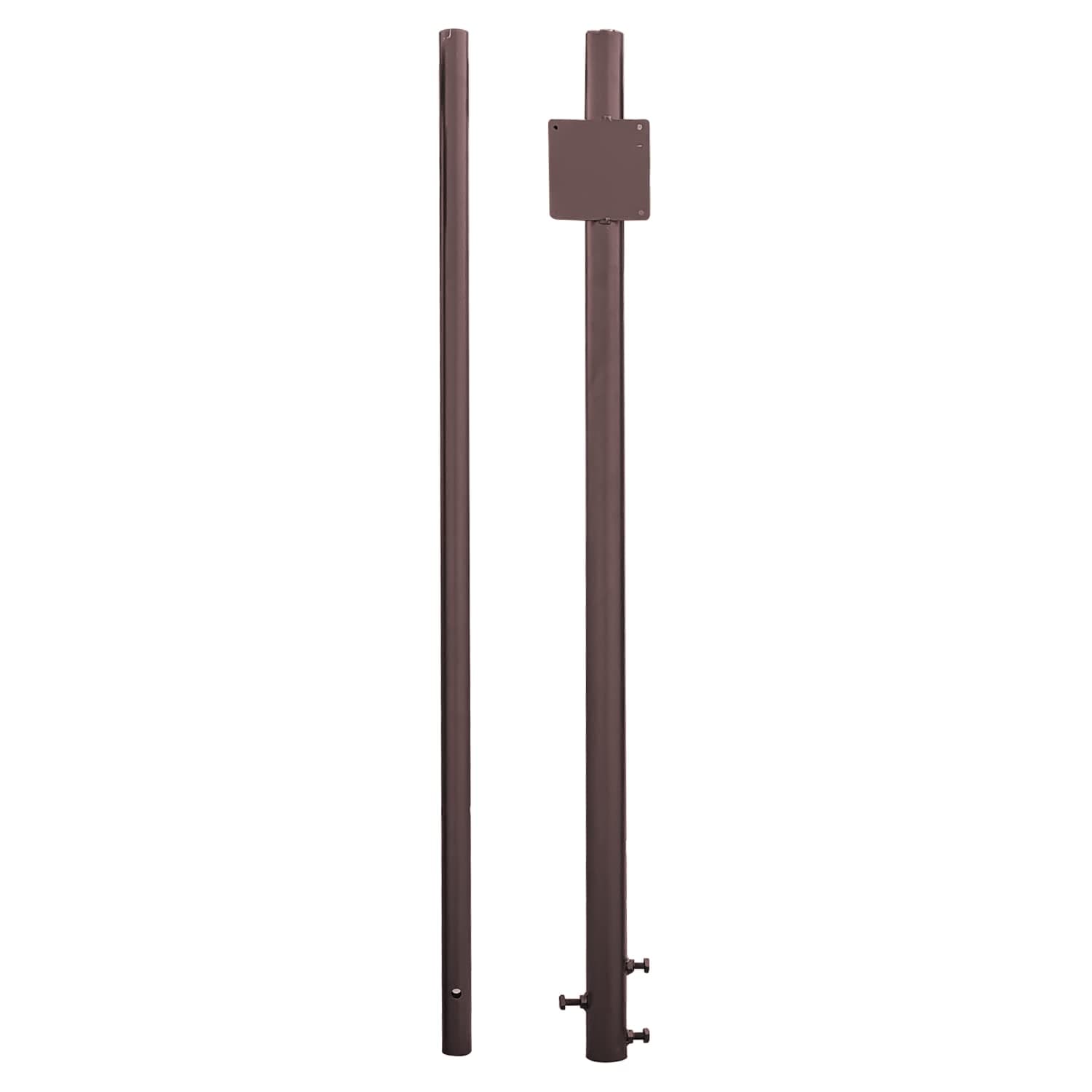 Ladwa Height Adjustable Concreting (Cement/Jelly Mix) Brown Pole For Safety 18Inch, 24Inch Convex Mirror & Road/Other Signboards
