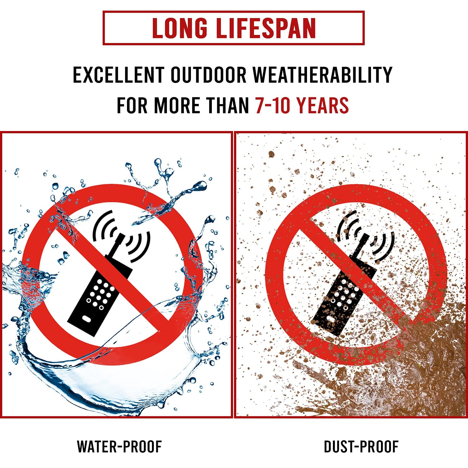 LADWA Circle Signage 600mm - Mobile Prohibited view 3