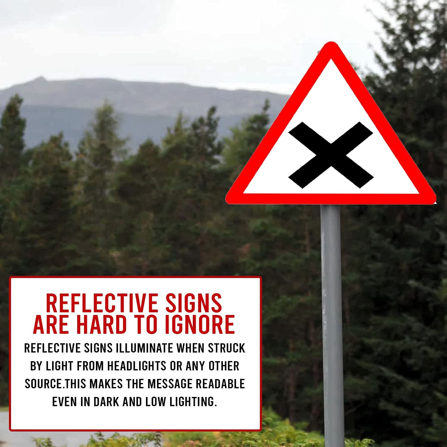 LADWA Triangle Signage 600mm - Cross Road view 5