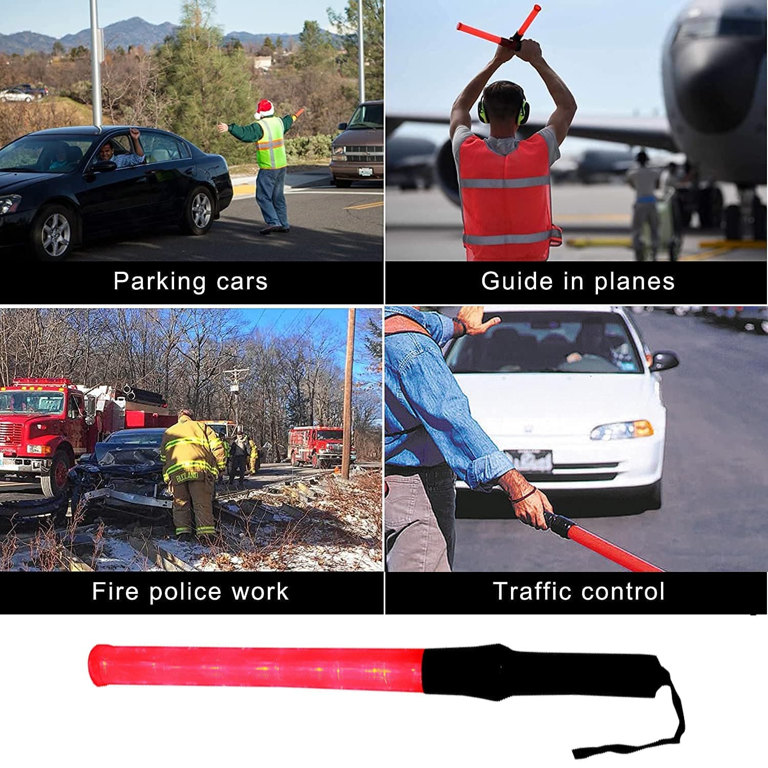 LADWA Non-Rechargeable Baton For Outdoor Safety Traffic Signal Warning light Stick Baton for Parking Guides And Multipurpose (Lenght - 20 Inch) (Pack of 20) view 4