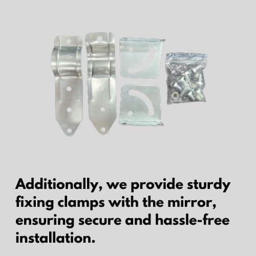 LADWA Parking Safety Convex Mirror with Adjustable Fixing Bracket (Orange, Diameter 40 Inches / 100 CM) view 5