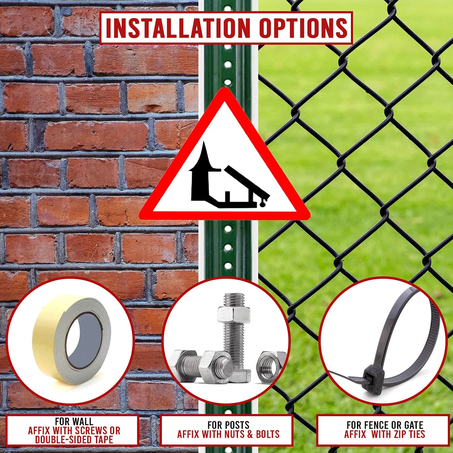 LADWA Triangle Signage 600mm - Barrier Ahead view 2