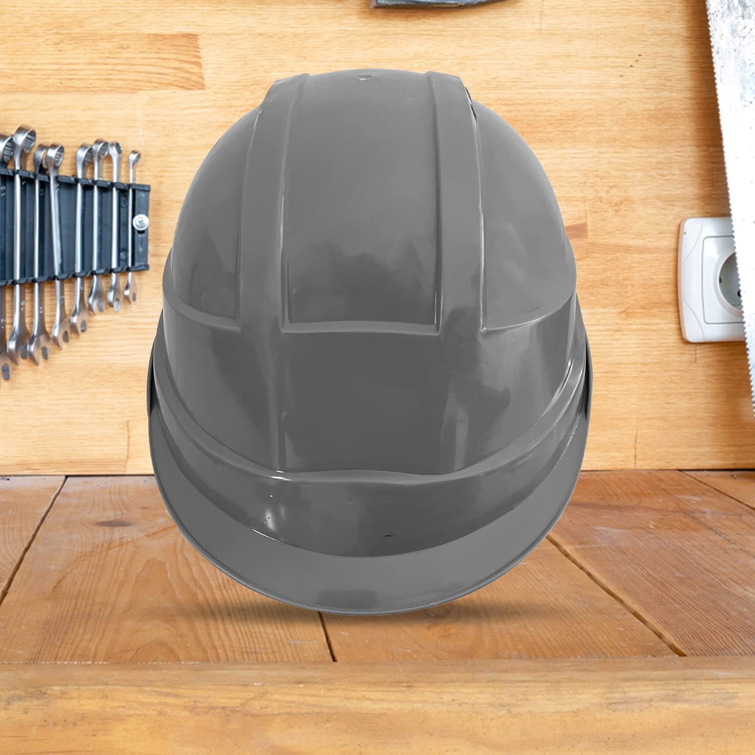 LADWA Grey Heavy Duty Safety Director Helmet Head Protection for Outdoor Work Head Safety Hat with ISI Mark (Pack of 10) view 2