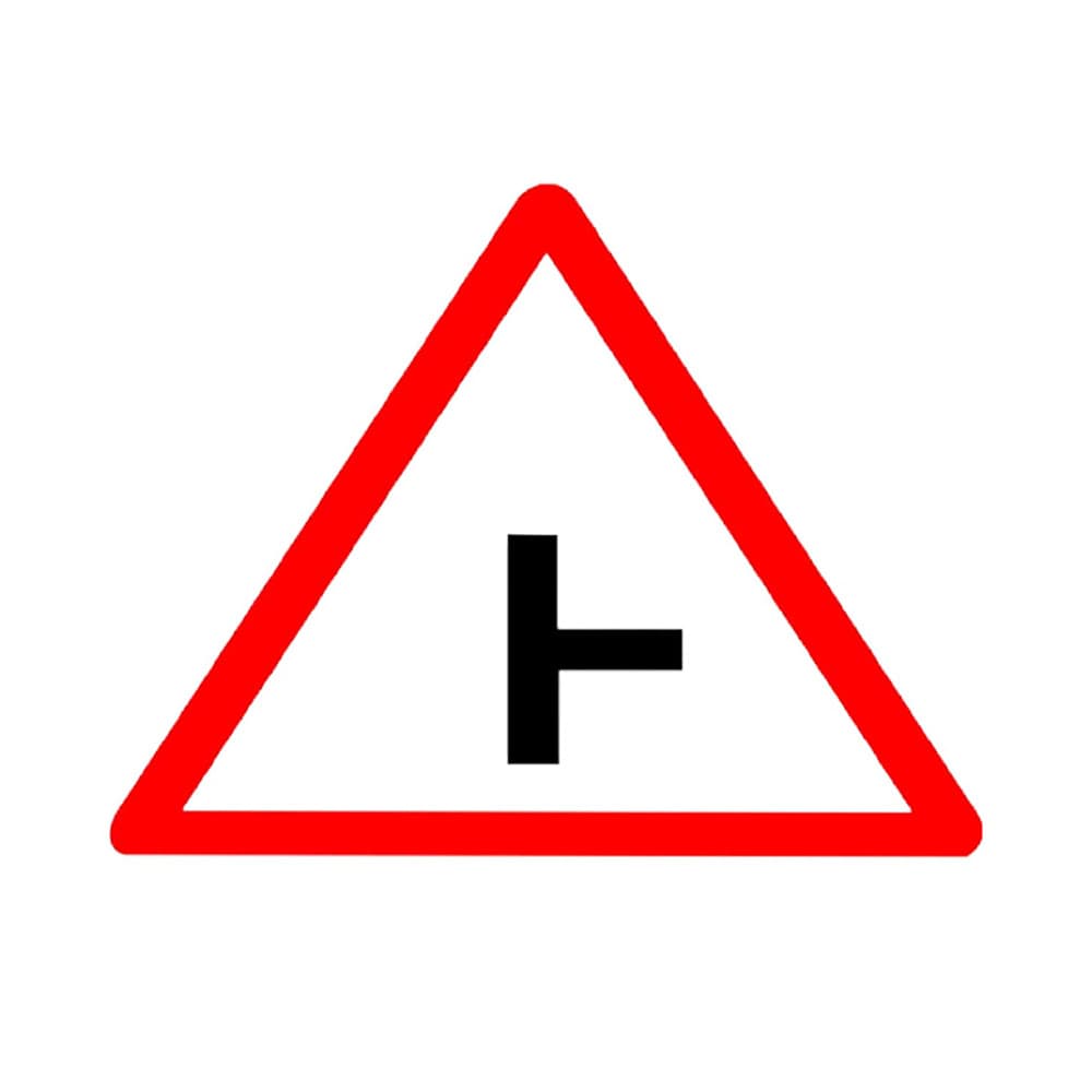 LADWA Triangle Signage 600mm - Side Road Right