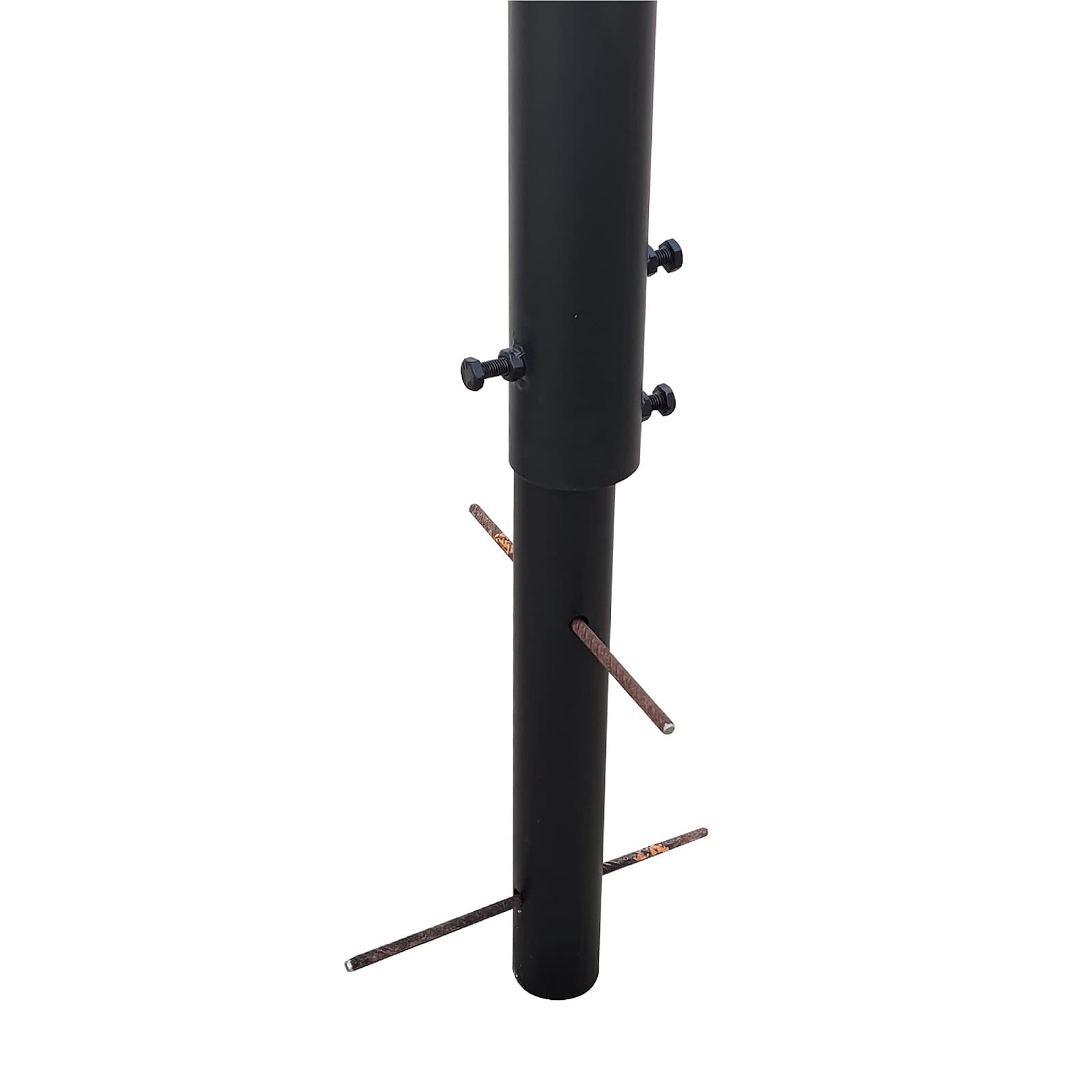 Ladwa Height Adjustable Concreting (Cement/Jelly Mix) Black Pole For Safety 32Inch, 40Inch Convex Mirror & Road/Other Signboards view 4
