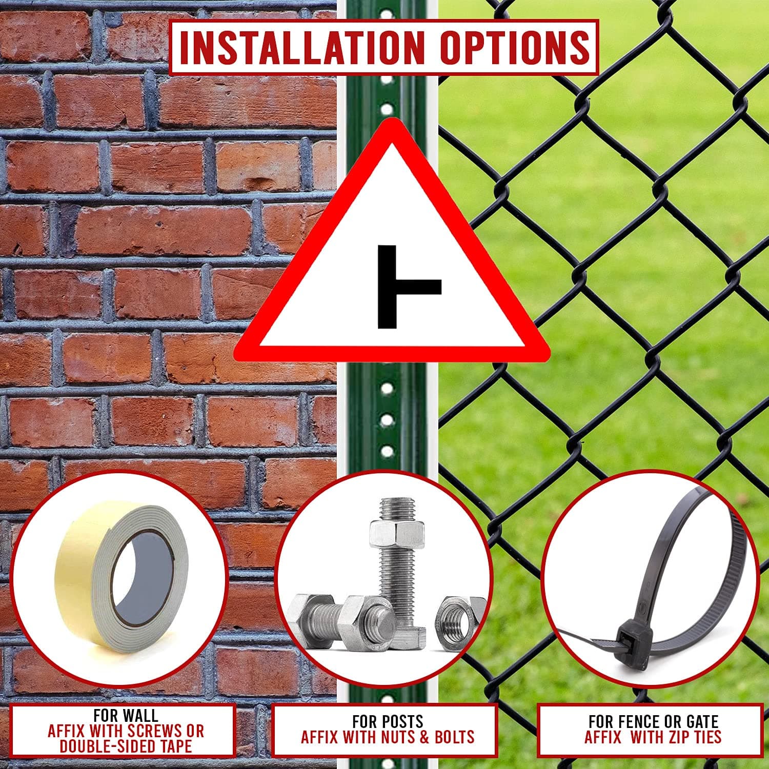 LADWA Triangle Signage 600mm - Side Road Right view 2