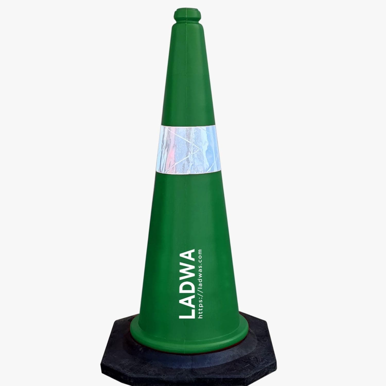 LADWA 750mm Impact Resistant Road 1 Traffic Safety Green Cones + 1 mtr chain + 1 Hooks.