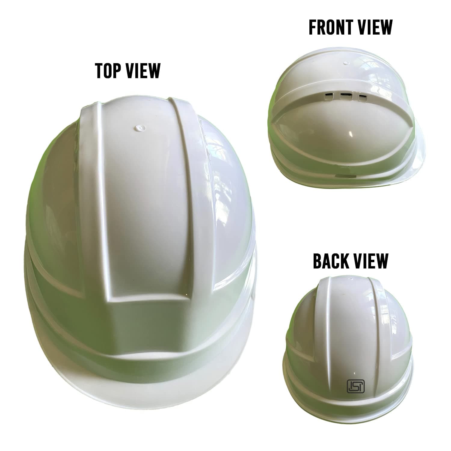 LADWA White Heavy Duty Safety Director Helmet Head Protection for Outdoor Work Head Safety Hat with ISI Mark (Pack of 15) view 2
