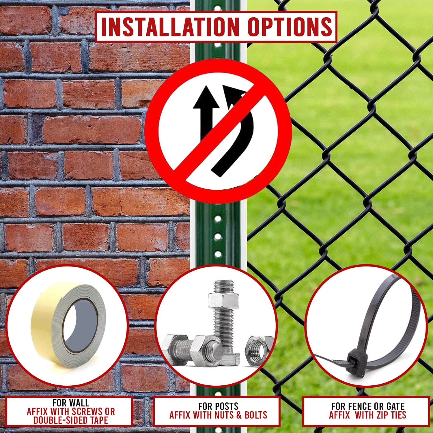 LADWA Circle Signage 600mm - Overtaking Prohibited view 2
