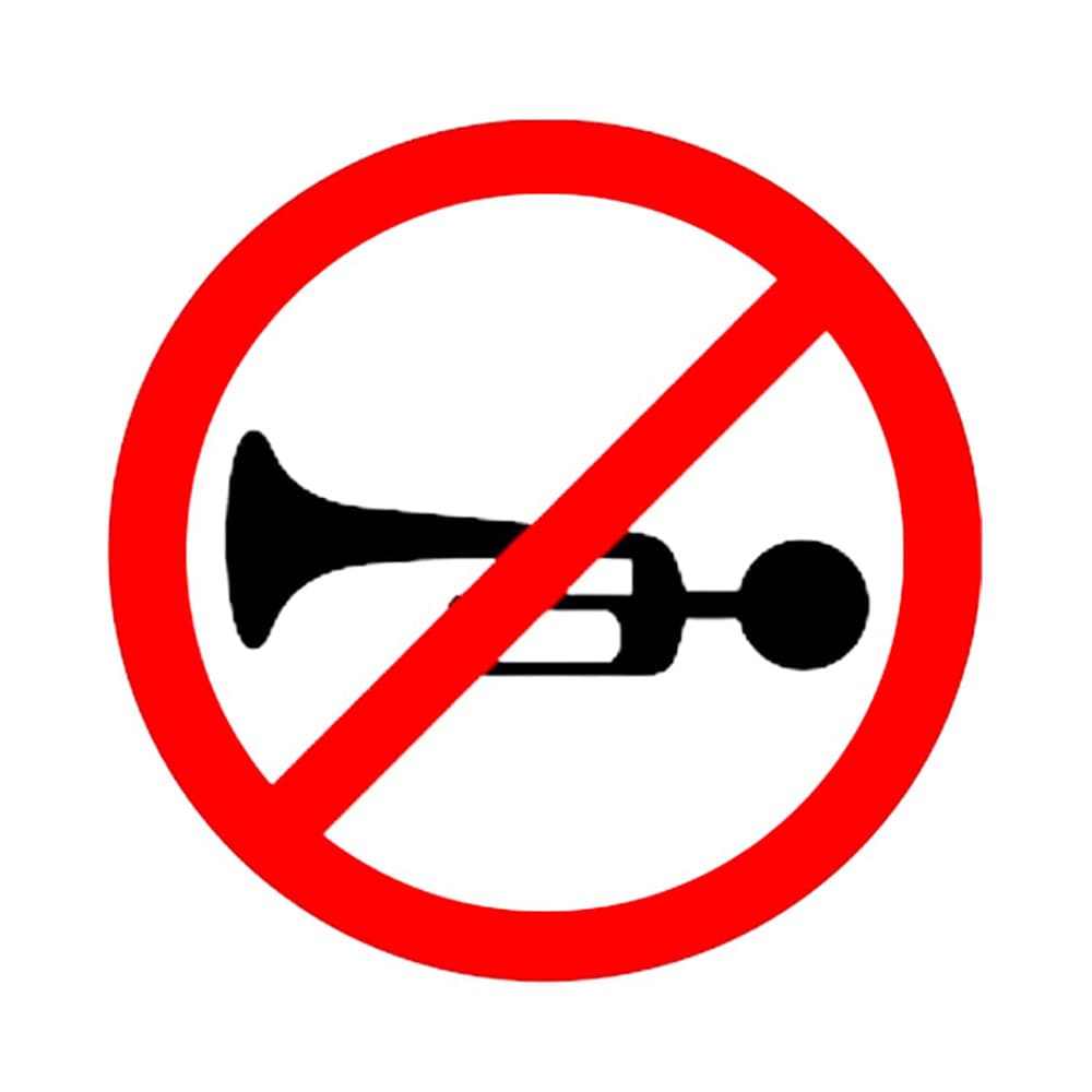 LADWA Circle Signage 600mm - Horn Prohibited