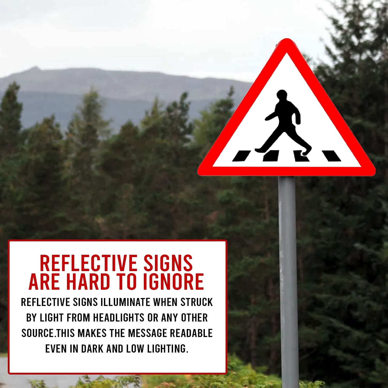 LADWA Triangle Signage 600mm - Pedestrian Crossing view 5