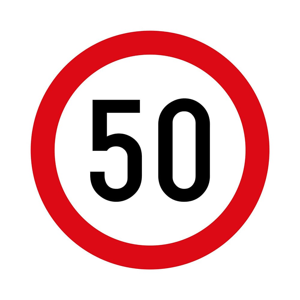 LADWA Circle Signage 600mm - Speed Limit Mandatory