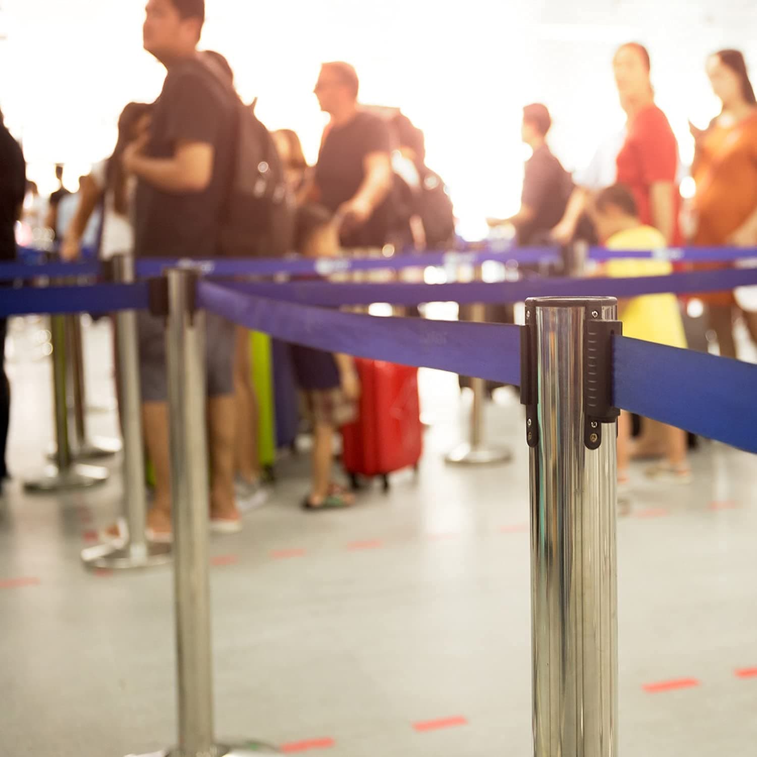 LADWA 202 grade Belt Post (Blue) | Stanchions | Belt Stanchions | Barrier Stanchions | Q Please (Q Manager) | Queue Manager | Crowd Manager | Pack of 1 view 3