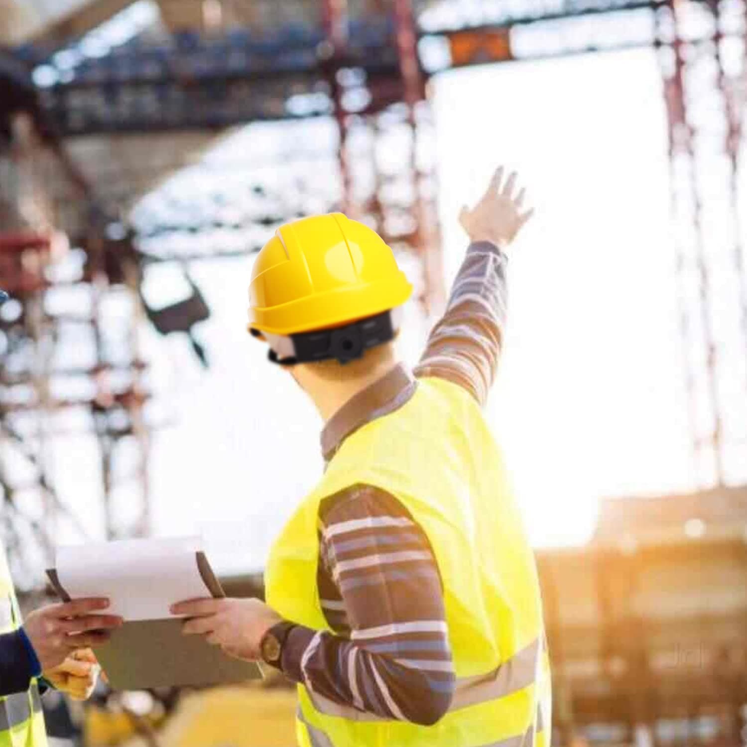 LADWA Yellow Heavy Duty Safety Director Helmet Head Protection for Outdoor Work Head Safety Hat with ISI Mark (Pack of 20) view 5