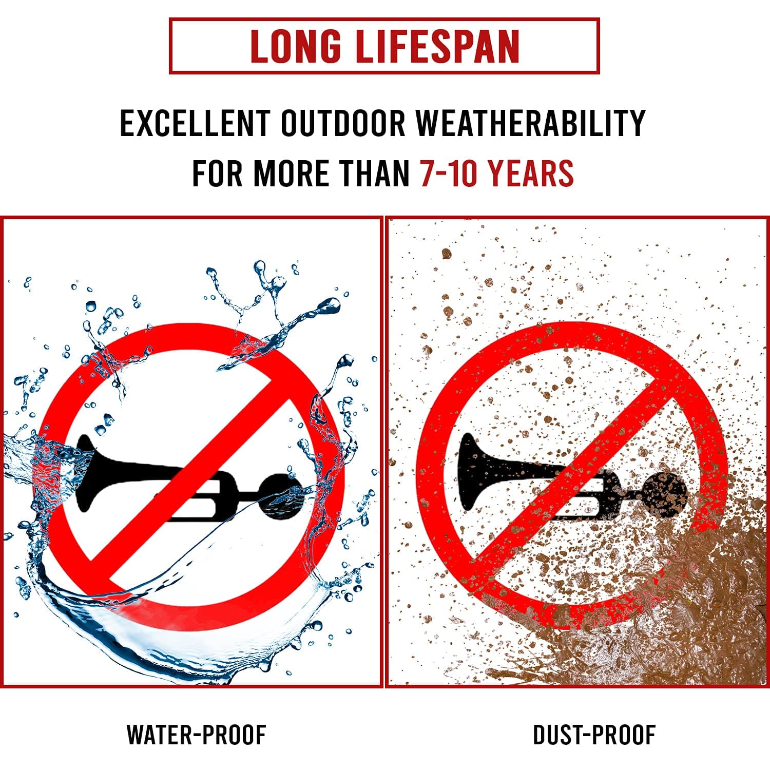 LADWA Circle Signage 600mm - Horn Prohibited view 3