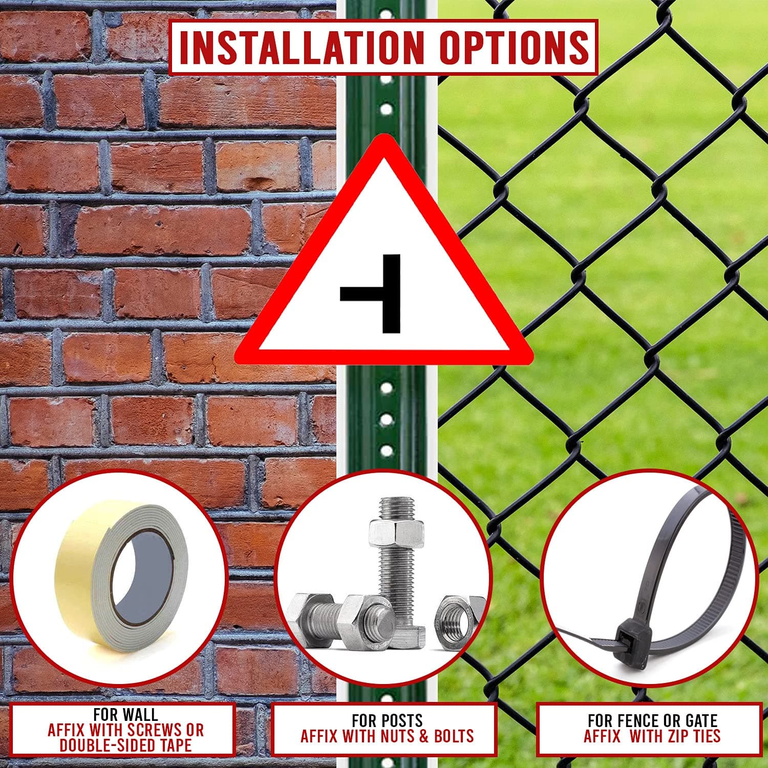 LADWA Triangle Signage 600mm - Side Road Left view 2