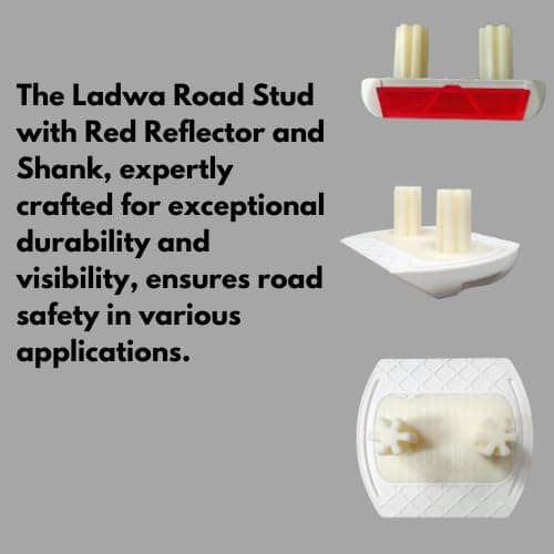 High-Quality Ladwa Road Stud with Red Reflector and Shank - P-1 Ensuring Safety and Visibility view 3