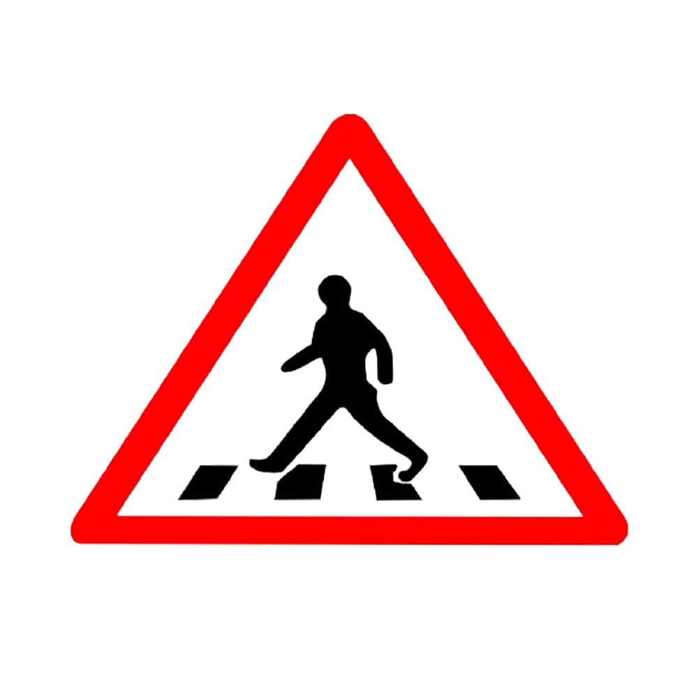 LADWA Triangle Signage 600mm - Pedestrian Crossing
