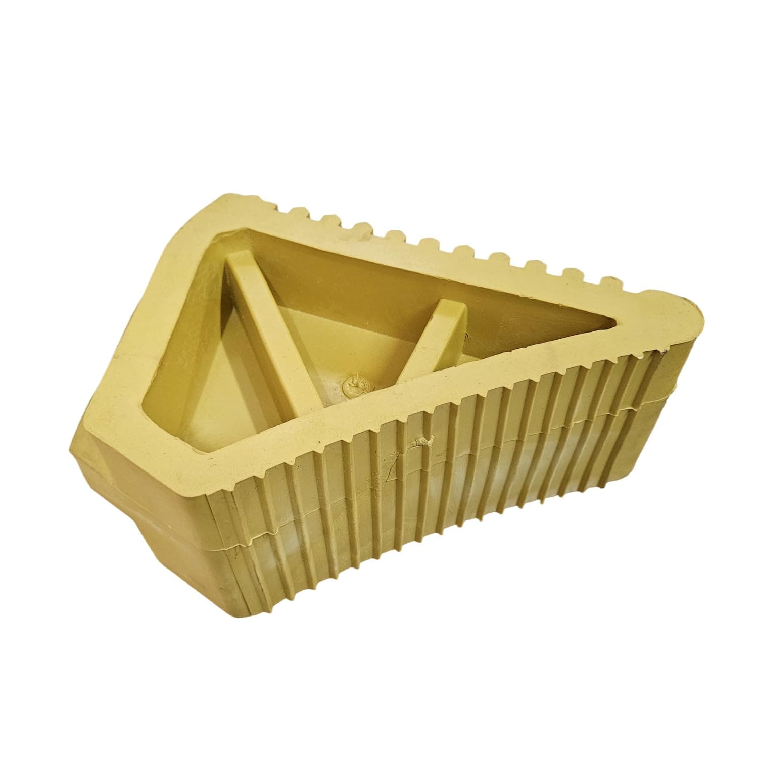 LADWA Heavy Duty Rubber Wheel Chock – Non-Slip Vehicle Stopper with Handle – Yellow Wheel Block for Car, Truck, Trailer & RV – Weather-Resistant Safety Parking Aid view 4