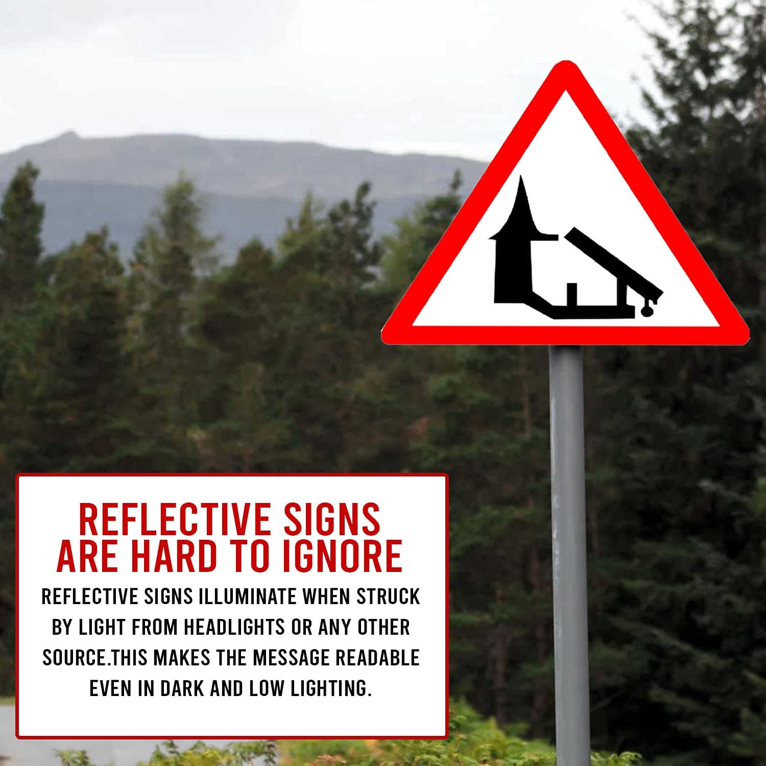 LADWA Triangle Signage 600mm - Barrier Ahead view 5